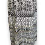 J.Crew Maxi Dress Black White Aztec Print Sleeveless Spaghetti Strap Flowy Skirt Photo 5