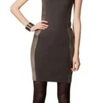 Alice + Olivia  Leather Silk Spliced Cap Sleeve Mini sheath Dress​ Photo 0