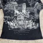 Cactus Women’s Y2K Style Italy Graphic Baby Tee 3/4 Sleeve in Black M Size M Photo 2