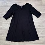 Eileen Fisher Black Viscose Stretch Tunic Dress Medium Photo 1