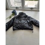 Anwnd  Cropped Puffer Jacket Full Zip‎ Quilted Lightweight Black Size S Photo 9