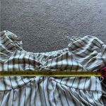 Society + Stitch Women’s Plus Size Green White Striped Tie V Photo 6