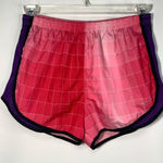 Nike Dri-Fit Women's Plaid Lined Athletic Shorts Pink Black Purple Size Medium Photo 0