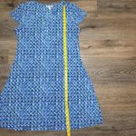 Dana Buchman  Women's Blue White Casual Short‎ Sleeve Dress Size Large Photo 3