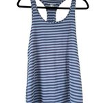 Brooks Women Large Bring It Racerback Storm Stripe Blue gray Workout Tank Top Photo 0