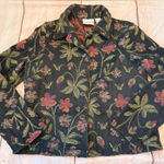 Fashion Bug  Vintage  Women's Black Tapestry Long Sleeve Jacket XL Blazer Small Photo 0