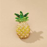 BaubleBar Looking Pine Pavé Pineapple Drop Earrings - Yellow/Green - NWB Photo 1
