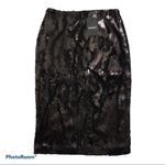 DKNY Women’s Side Slit knee Length sequined pencil skirt in black size 2 Photo 1