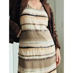 Alice + Olivia Y2K  Silk Beaded Tank Dress neutrals Mini Dress cocktail Party Photo 3