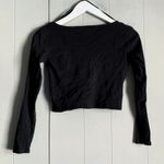 Forever 21  Vneck Long Sleeve Cropped Tee Crop Top Size S Photo 1