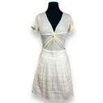 Vince  Grid‎ Weave Skirt Women's 6 White Photo 1