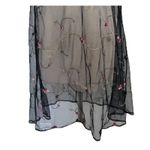 Dolls Kill  SUGAR THRILLZ Sheer Mesh Floral Embroidered Puff Sleeve Dress Sz 2XL Photo 4