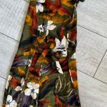 Vintage floral jungle tie dress Green Photo 2