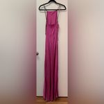 L'Agence NWOT Majesty Chain-Trim Satin Gown in Magenta Pink Size 8 Photo 6