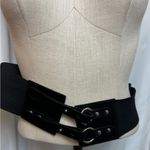 Antoniazzi Firenze genuine leather made in Italy Black Double Buckle Waist Belt Photo 4