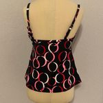 Caribbean Joe Red, Pink, and White Circle Tank Swimsuit Tap Photo 3