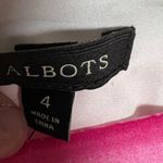 Talbots  Pink Navy White Striped Square Neck Pleated Sleeveless Dress Size 4 Photo 4