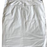 CHAPS  Modern White Knee Length Straight Pencil Skirt Size 12 Career‎ Photo 0