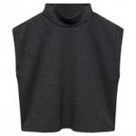 Mango Knitted Cropped Top Grey NWT XS Photo 3