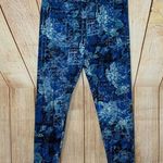 Soft Surroundings S Stretchy Comfy Blue Leggings Workout Gym Yoga Photo 3