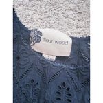 Fleur Wood Lace Tunic Blouse Black Eyelet Small Whimsigoth Dark Academia Fall Photo 2