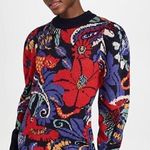 Farm Rio ππ Vintage Forest Blue Sweater Dress ~ Vintage Forest Blue Small S NWT Photo 3