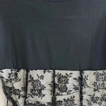 Black Lace Sweetheart Ruched Top, Women’s Floral Lace Overlay Blouse, Size Small Photo 14