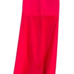 Assali  red pleated high waisted long slit maxi skirt Photo 1