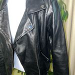 Elodie  Faux Leather Motto Jacket Size Small Photo 7