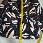 Cache  Blazer Jacket Small Abstract Print Fitted Side Laced‎ Up Brown Black Ivory Photo 9