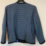 Amanda Smith  Vintage Blazer Set Jacket Dress Plaid  Purple Green Checked wool 14 Photo 1