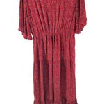 Pretty Garden Maxi Dress Prairie Ruffle Floral Cottagecore Romantic Red XL Photo 1