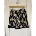 Tuckernuck  Athletic Piped Golf Skort Skirt Black Tan Ojai Vines 16 inch EUC S Photo 2