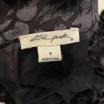 Ultra Pink Velvet Burnout Collared Button Bell Sleeve Tunic Blouse Size Medium Photo 7