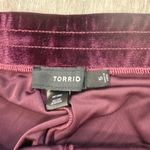 Torrid Red Wine Pull-On Relaxed Taper Velvet High-Rise Pants - Size 28 (5) Photo 4