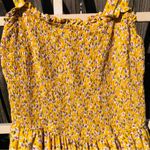 Hollister Yellow Floral Jumpsuit SMOCKED BODICE M Photo 1