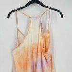 Boutique NWT  Peach‎ & Purple Tie Dye Slip Dress Medium Lacey Satin Slinky Midi Photo 8
