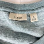 LL Bean Blue French Terry Color Block Raglan Baseball Crew Neck Sweatshirt LARGE Photo 8