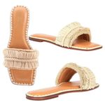 Antonio Melani x The Nat Note Madruga Braided Raffia Flat Sandals *NEW* Photo 1
