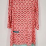Cabana Life Coral & Aqua Print Swim Dress UPF 50+ Women’s Size Large Pink Photo 6