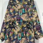 Lady CA Sport Vintage Silk Zip Up Golf Theme Jacket Size 2XL EUC Photo 6