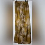 Hartford Olive and Beige Patterned Viscose Silk Pants Size S EUC Brown Photo 1