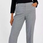 Kasper  Women's Trouser Pants Grey Plaid Flat Front Lined High Rise Size 14 New! Photo 0