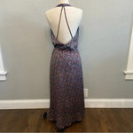 Avec Les Filles  Floral Print Sleeveless Wrap Dress Size Medium Navy Combo‎ Midi Photo 3