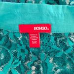Bongo  Y2K Flair Emerald Lace Subtle Silver Metallic Collar Button-Up Shirt Small Photo 5