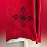 Eddie Bauer Vintage Cotton 1/4 Zip Wine Red Knit Sweater Boho Winter Size Medium Photo 4