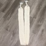 Fossil  White Knit Tassel Scarf Photo 2