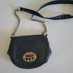 Emma Fox  crossbody bag purse leather black and gold Photo 0
