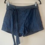 Draper James  Chambray Shorts 6 Blue  Medium Wash Belted Pockets Casual Photo 2