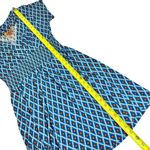 Tory Burch Silk Diamond Print V-Neck Dress Photo 6